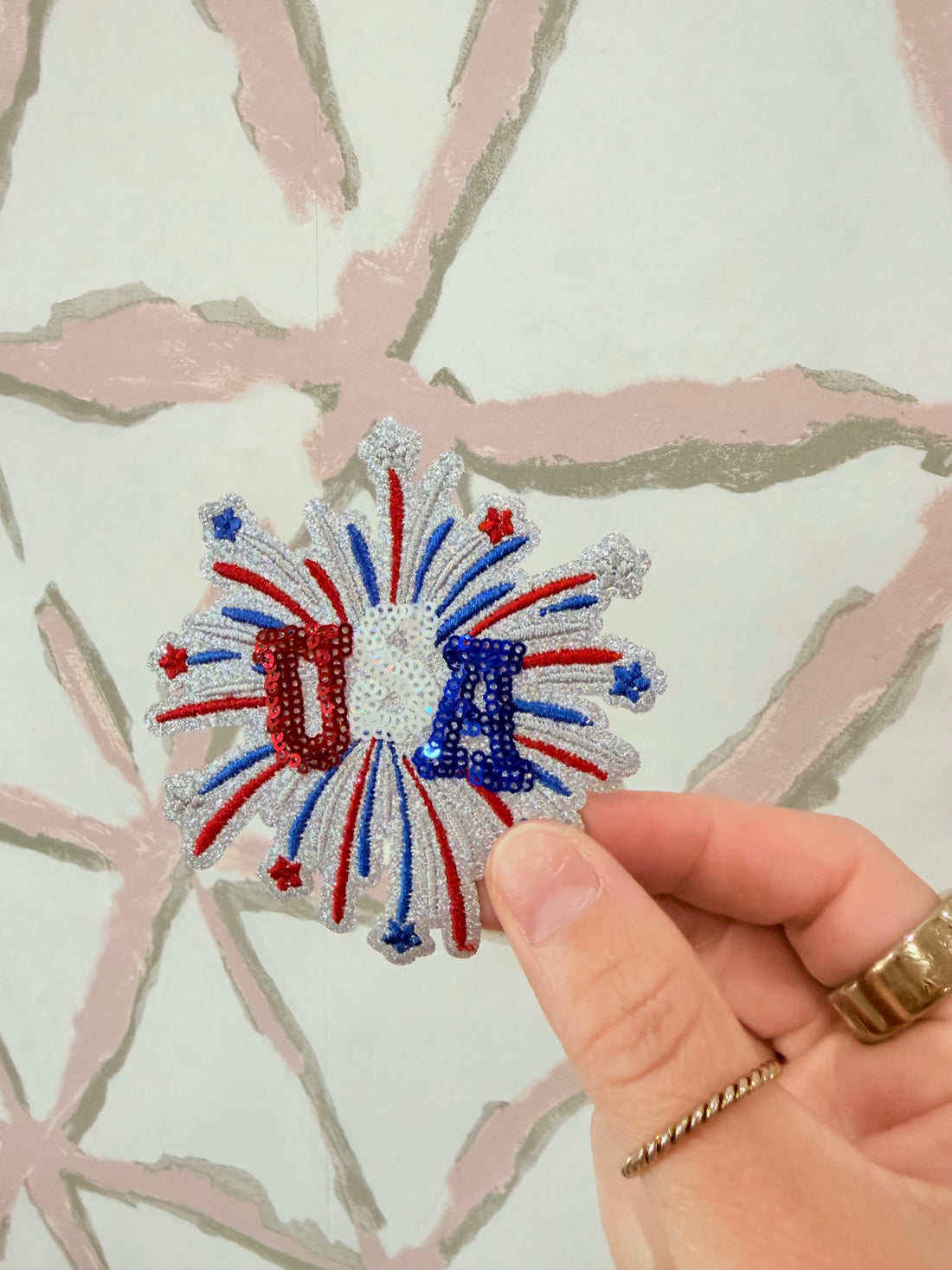 USA Sequin Patch