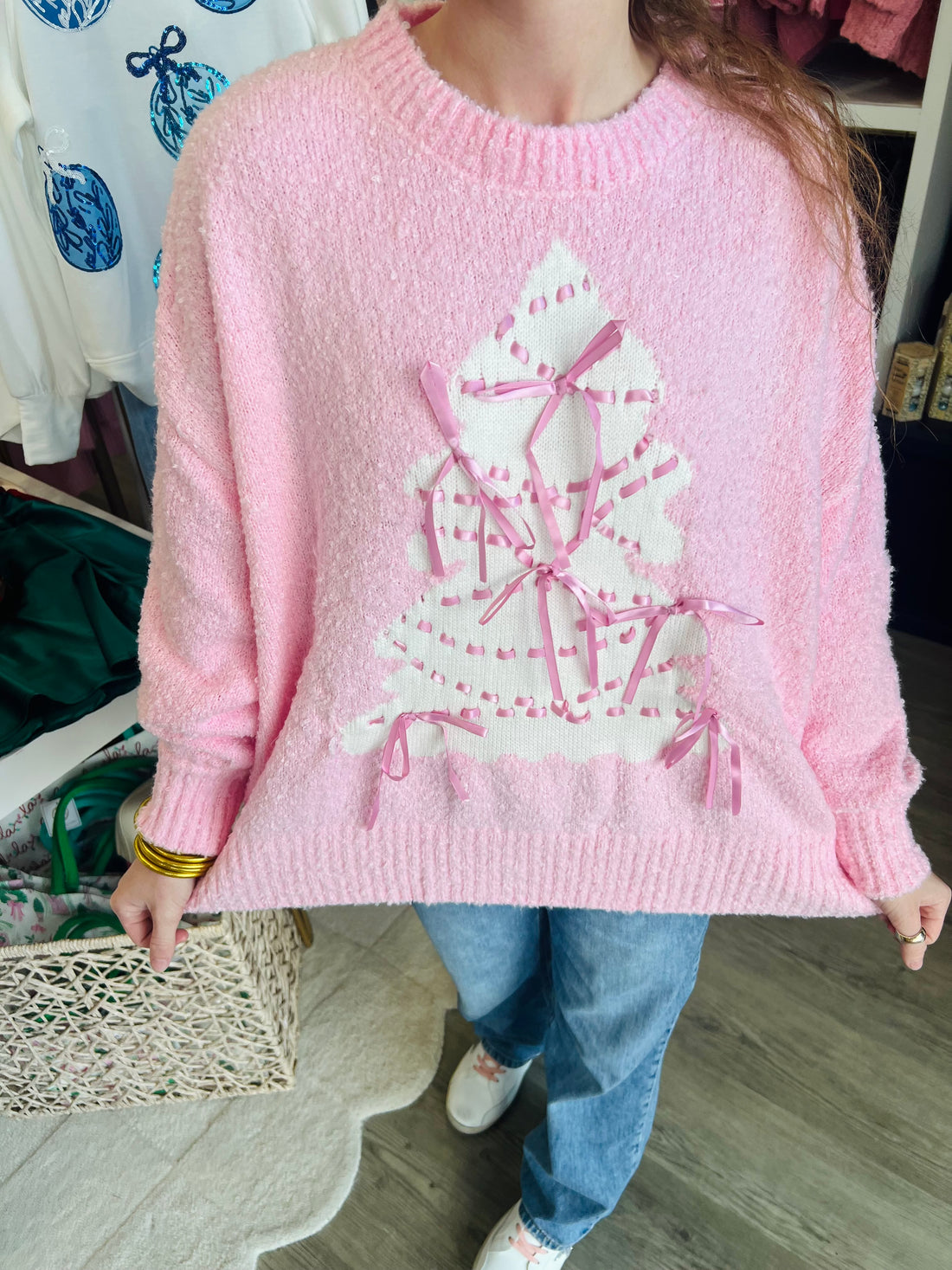 Bow Christmas Tree Sweater