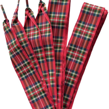 Satin Shoe String Laces (plaid)