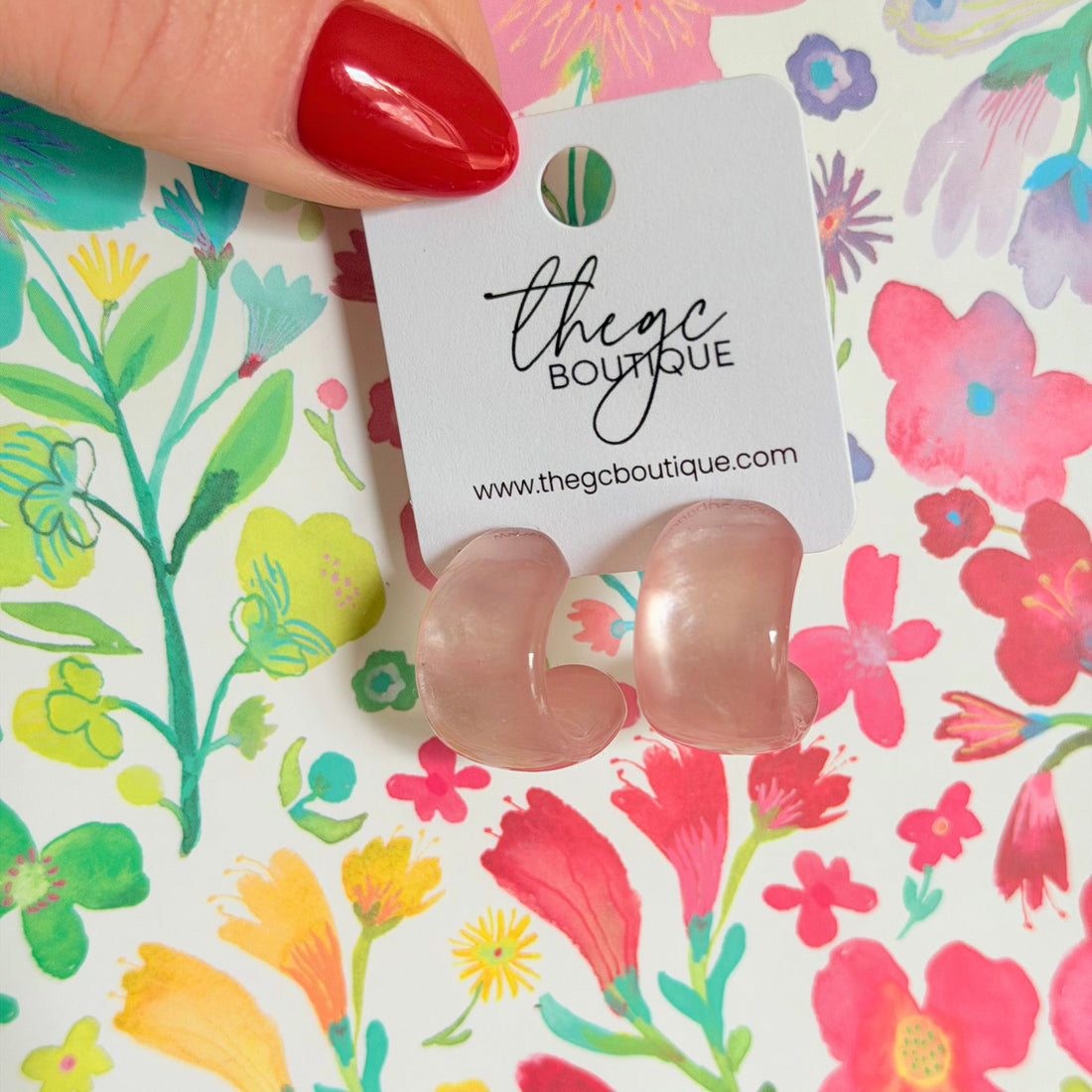 Mini Acrylic Hoop (Blush)