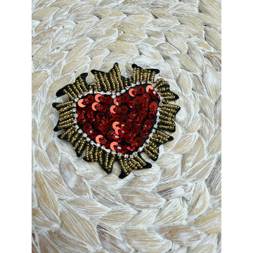Beaded Heart Pin