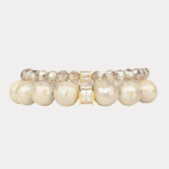 Mother of Pearl Capiz Bracelet Set, BuDhaGirl