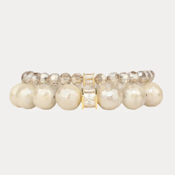 Mother of Pearl Capiz Bracelet Set, BuDhaGirl