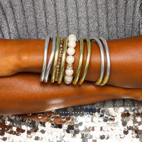 Mother of Pearl Capiz Bracelet Set, BuDhaGirl