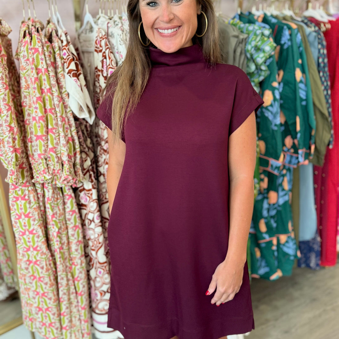 Evie Dress (wine)