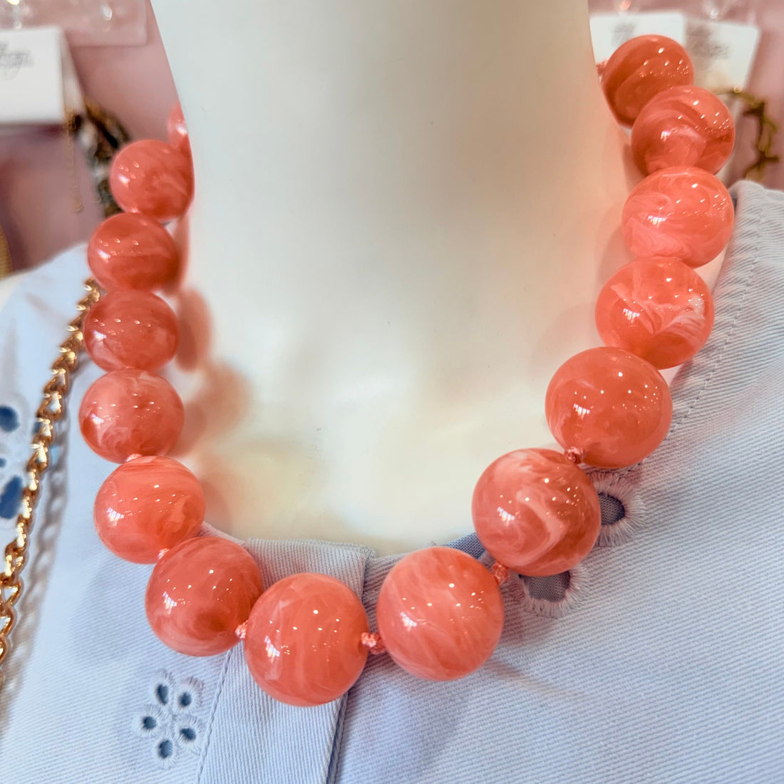 Rose Necklace (Peach)