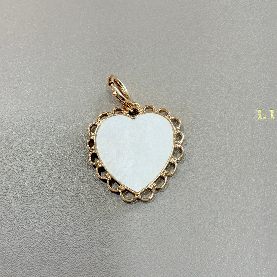 Scallop Heart Charm