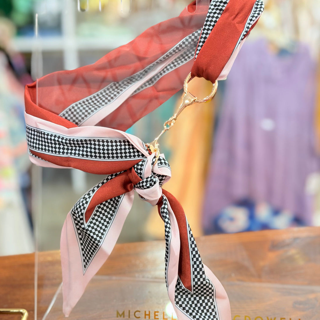 Horse Buckle Scarf Necklace