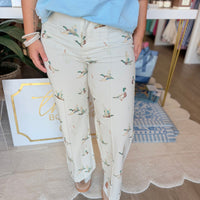 Mallard Print Wide Leg Denim