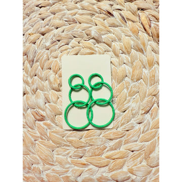 Circle Earring (green)