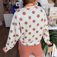 Polka Dot Crew Sweatshirt