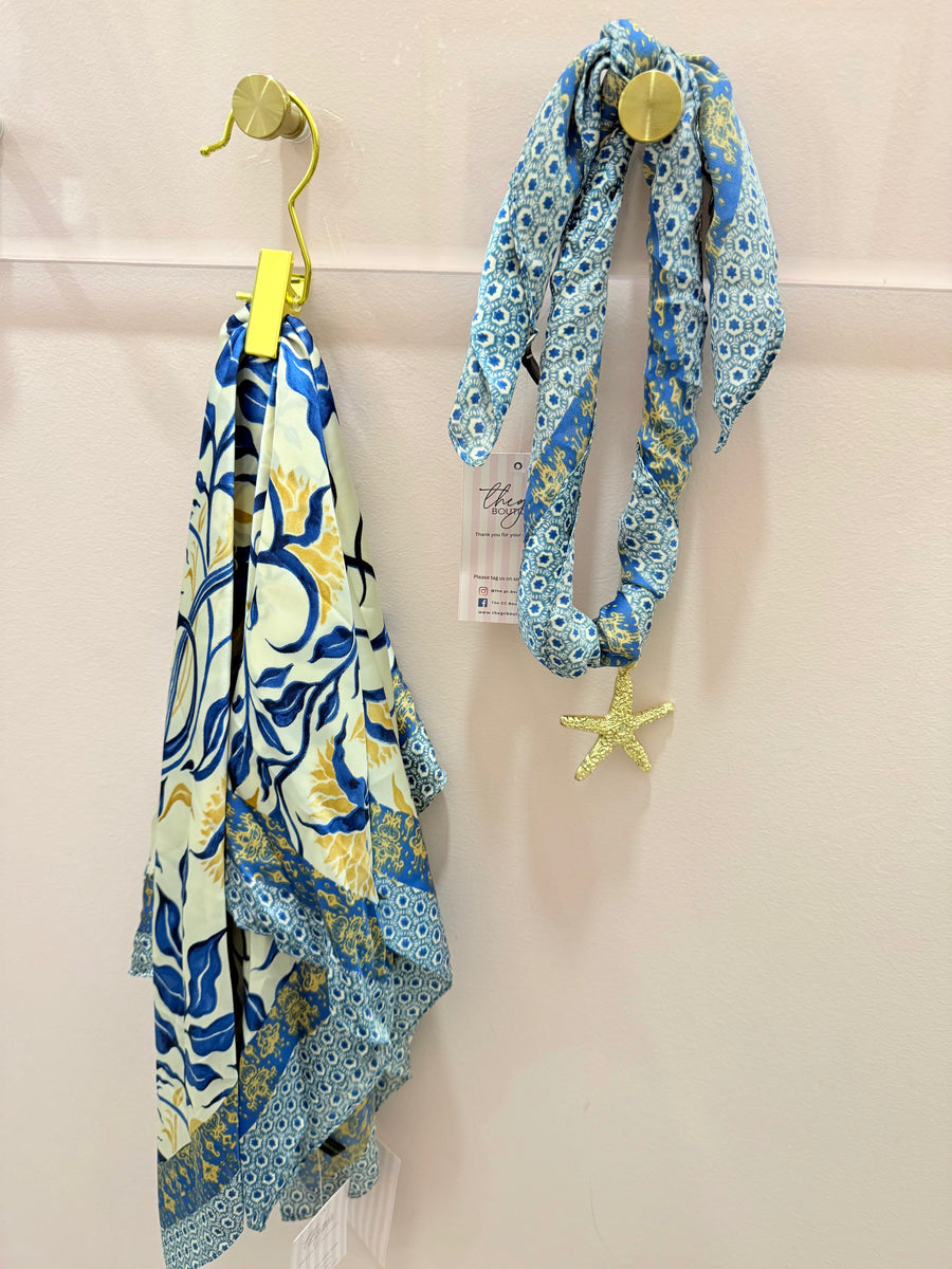 Multiuse Scarf (blue & white)