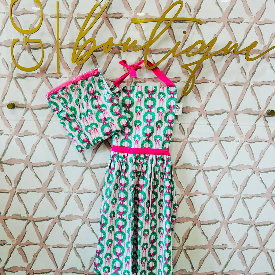 Rosy Wreath Apron