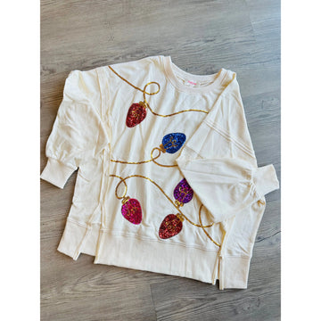 Multicolor Christmas Lights Sweatshirt