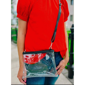 Scarlett Clear Crossbody, Black
