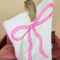 Bow Knitted Blanket
