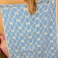 Bow Knitted Blanket