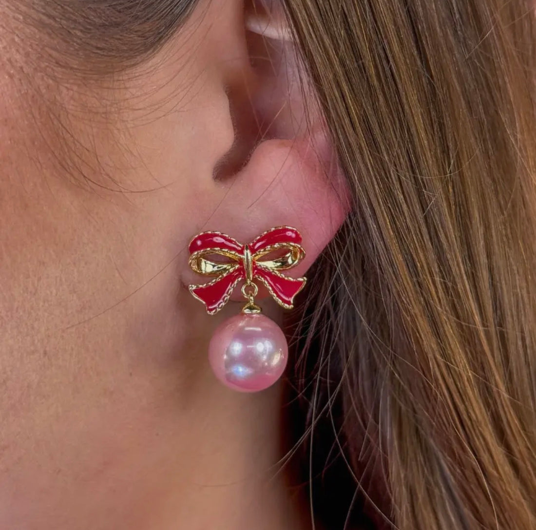 Bow Drop Earrings