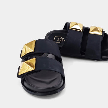 Bernarda Black Matte Slide