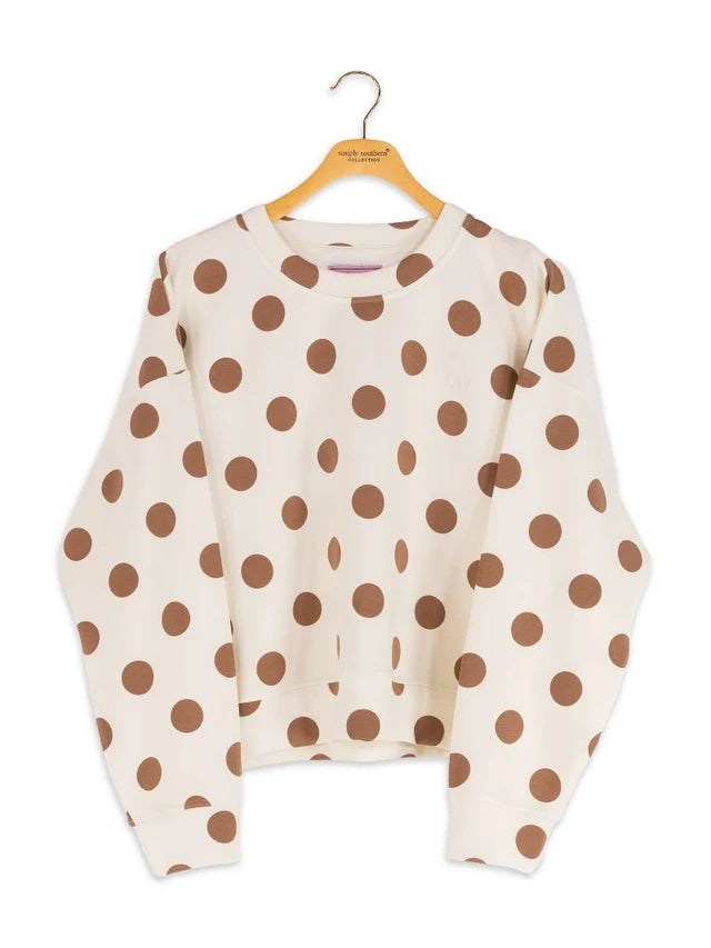Polka Dot Crew Sweatshirt