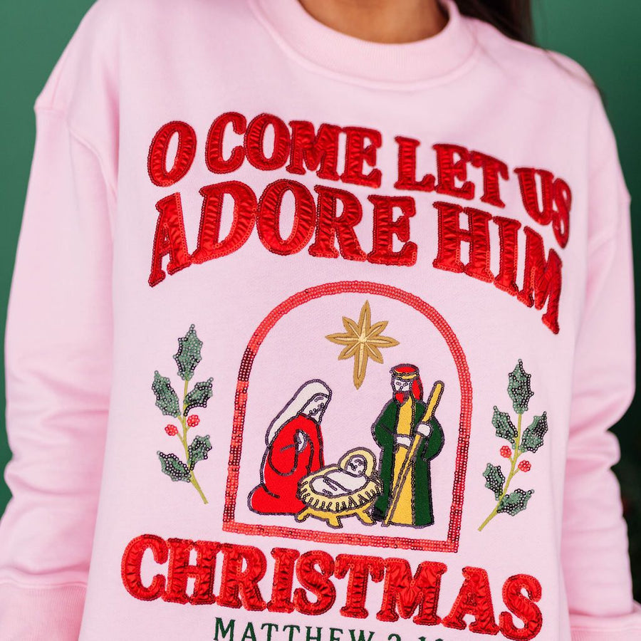 Brianna Cannon, O Come Let Us Adore Him Sweatshirt