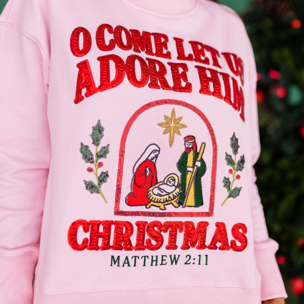 Brianna Cannon, O Come Let Us Adore Him Sweatshirt