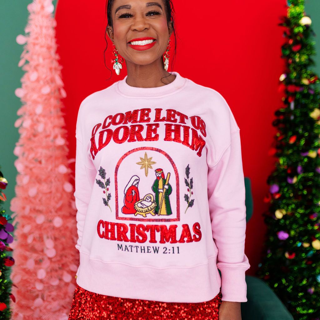 Brianna Cannon, O Come Let Us Adore Him Sweatshirt