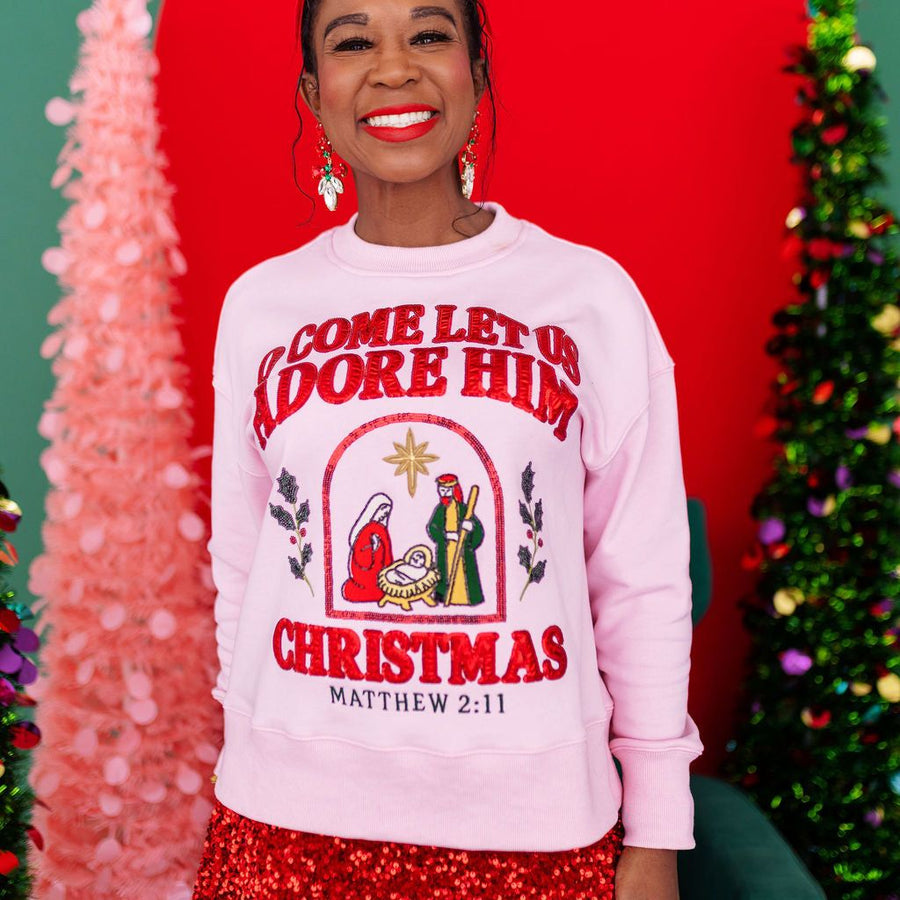 Brianna Cannon, O Come Let Us Adore Him Sweatshirt