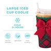 Christmas Plaid Iced Cup Coolie (large) Swiglife