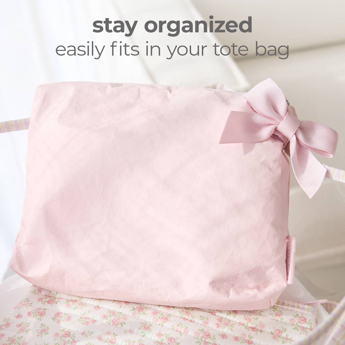 Bow Crinkle Makeup Bag, CaseMate