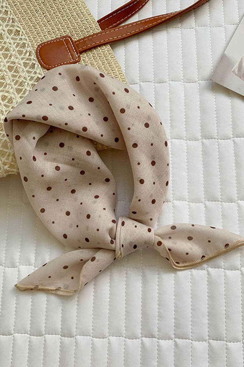 Floral Paisley Print Scarf (Polka Dots)