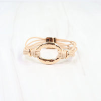 Westminster Gold Oval Corded Bracelet Ivory