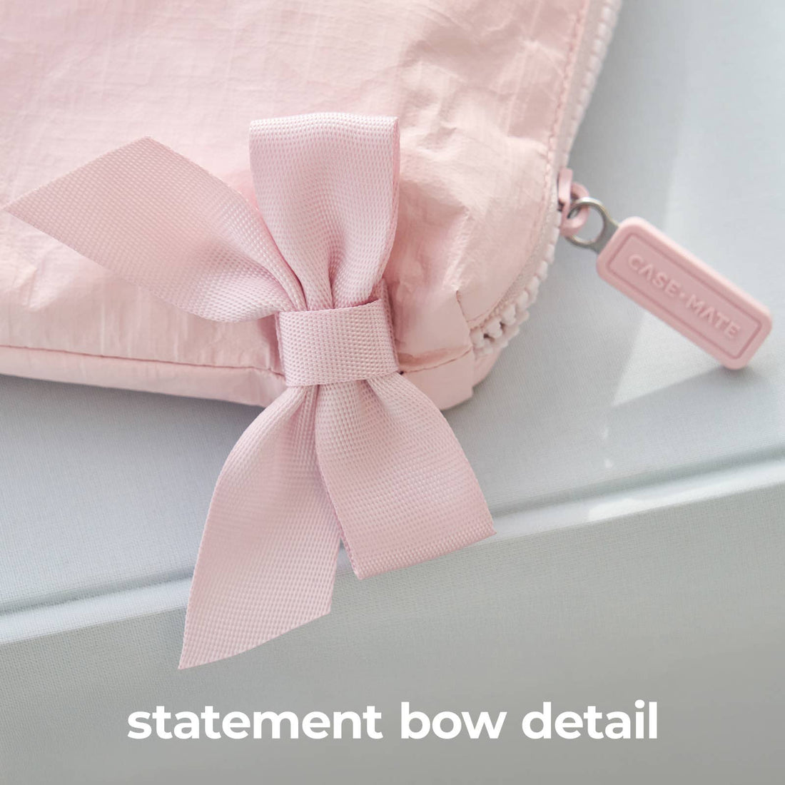 Bow Crinkle Makeup Bag, CaseMate