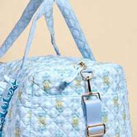 Oh So Fancy (Blue) On-the-Go Quilted Weekender Bag