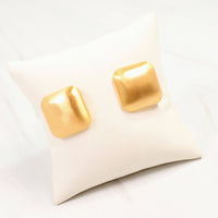 Trish Brushed Stud Earring Gold