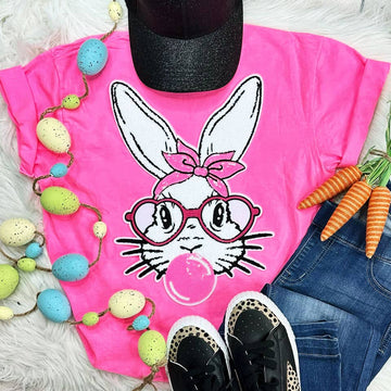 Adult Bunny Chenille Patch