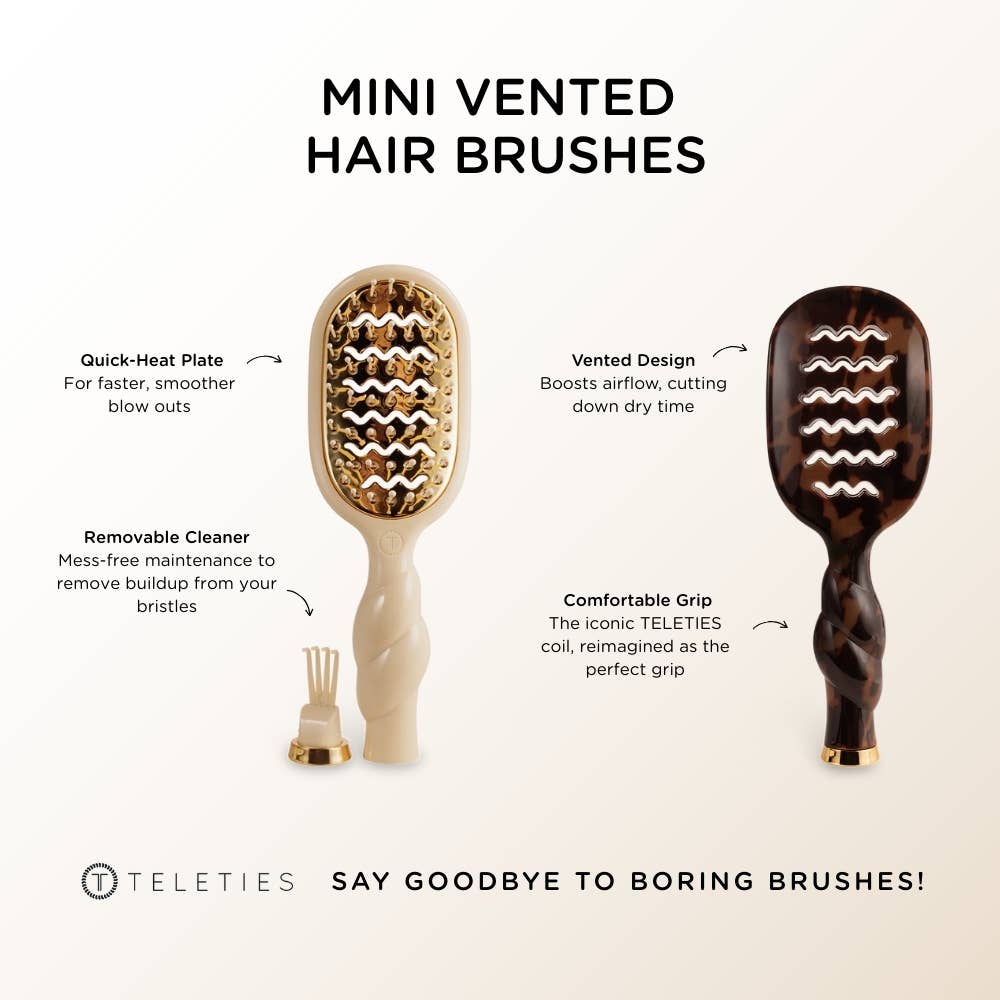 Mini Vented Brush (Tortoise)