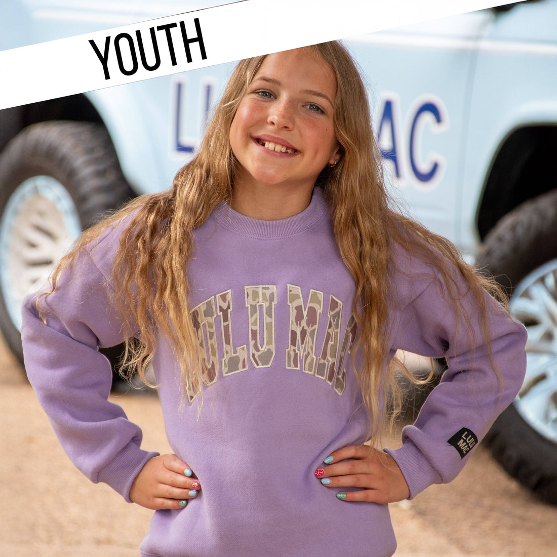 Youth Lulu Mac Lavender Sweatshirt