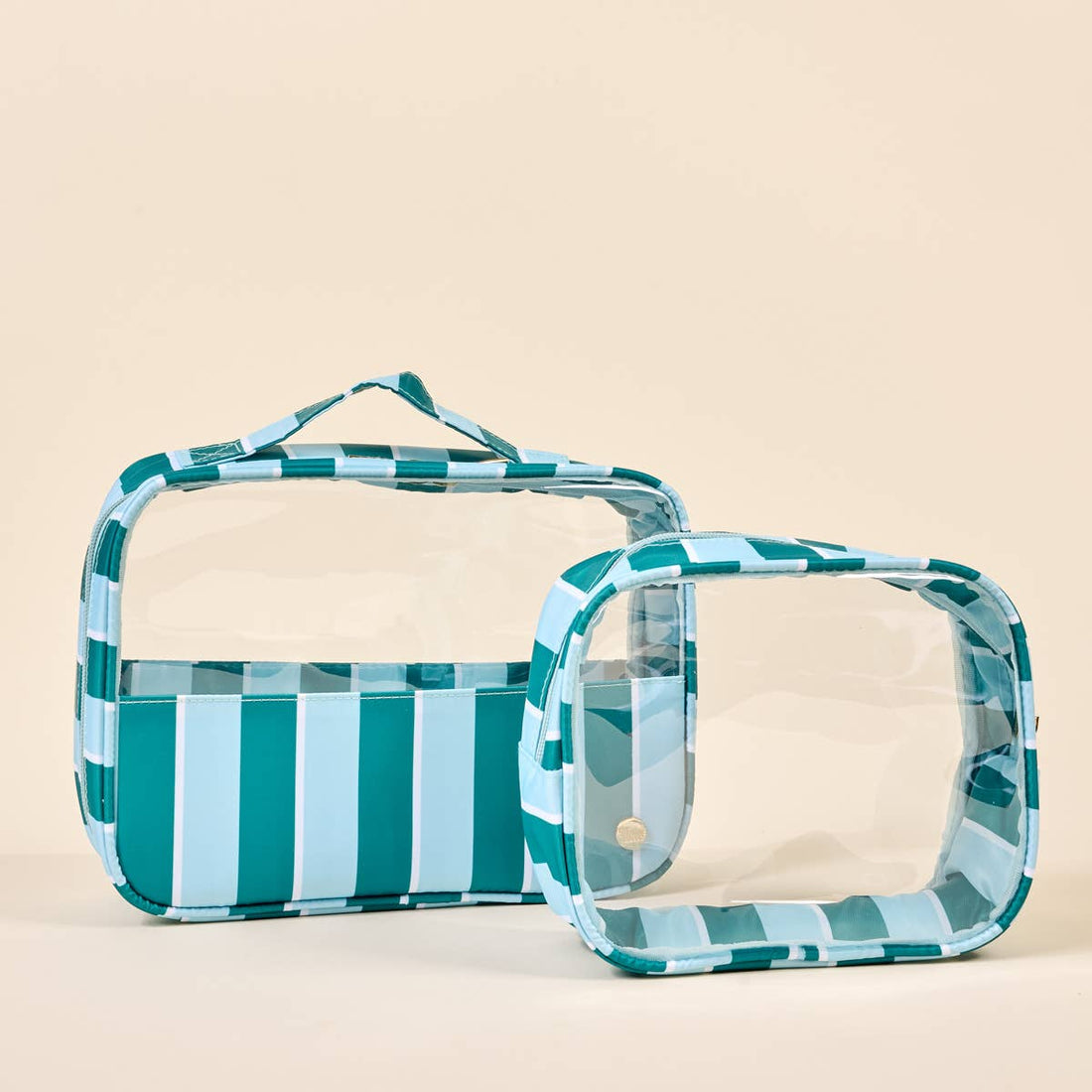Clearly Chic Cosmetic Bag Set (Teal)