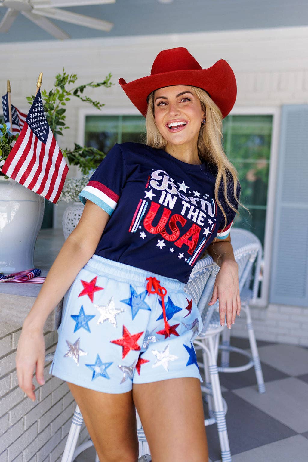 Brianna Cannon - Star Spangled Scuba Shorts