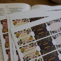 Magnolia Floral Bible Tabs