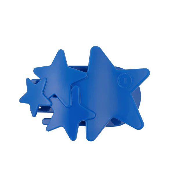 Blue Shooting Star Medium Flat Hair Clip