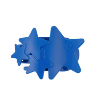 Blue Shooting Star Medium Flat Hair Clip