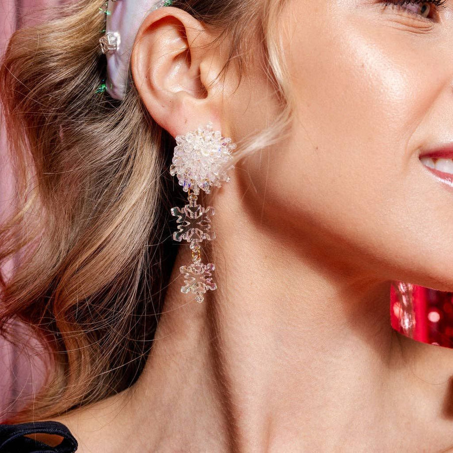 Brianna Cannon, Iridescent Snowflake Earrings