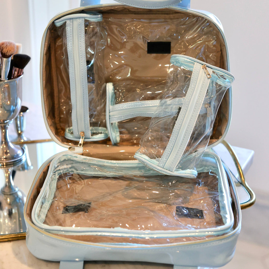 Punta Cana Large Case Light Blue Patent