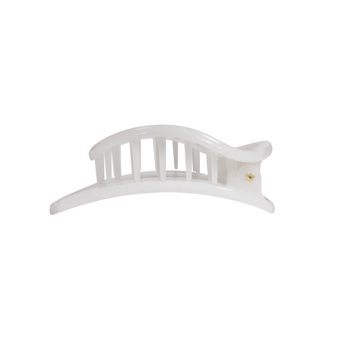 Coconut White Medium Flat Circle Hair Clip