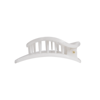 Coconut White Medium Flat Circle Hair Clip