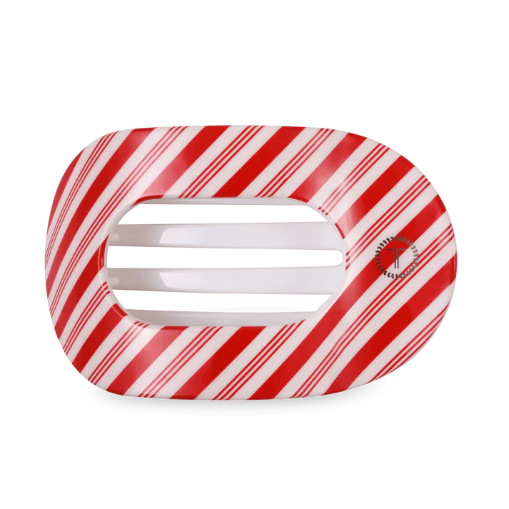 Candy Cane Crush Large Round Hair Clip