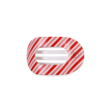 Candy Cane Crush Small Flat Round Hair Clip