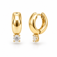 Luxe Drop Hoop Earrings